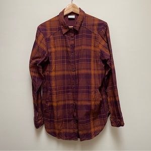 Columbia Women’s Plaid Long Sleeve Shirt Large